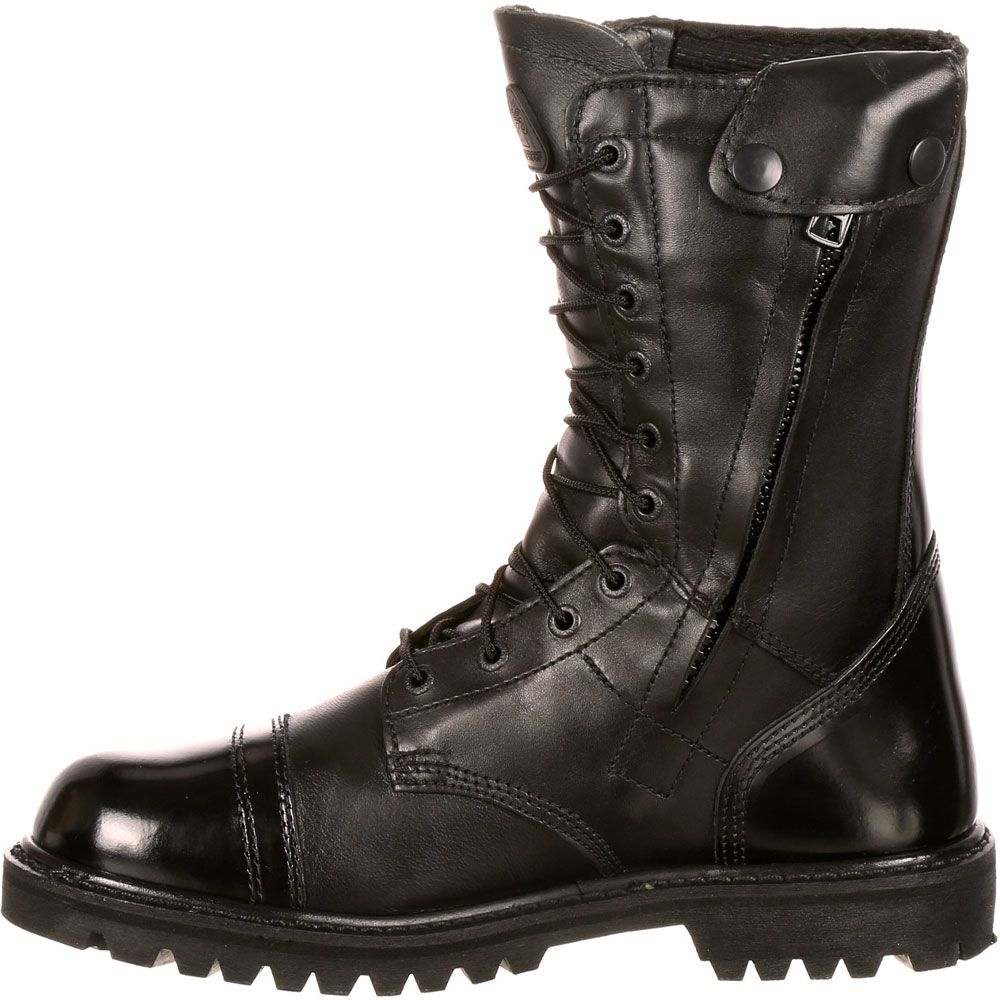 Rocky Wp Side Zip Jump Boot Non-Safety Toe Work Boots - Mens Black Back View