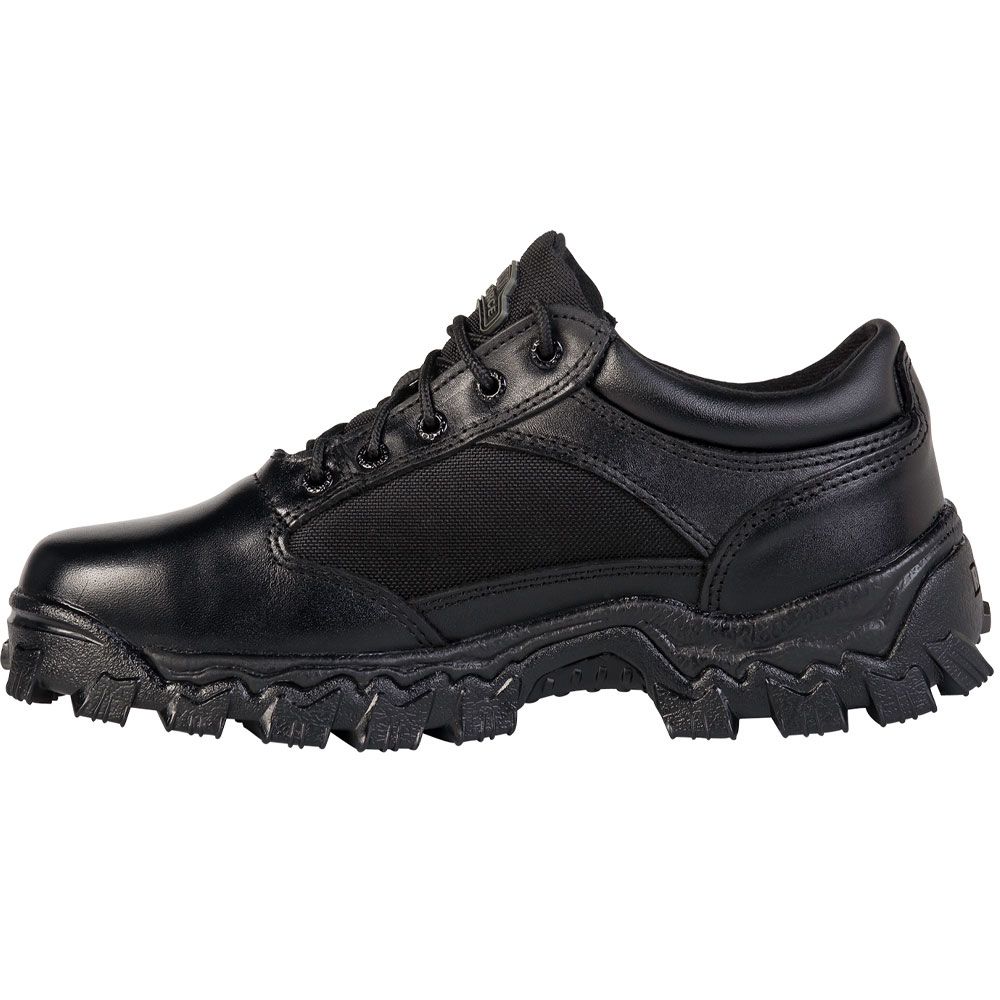 Rocky Alphaforce Oxford Non-Safety Toe Work Shoes - Mens Black Back View