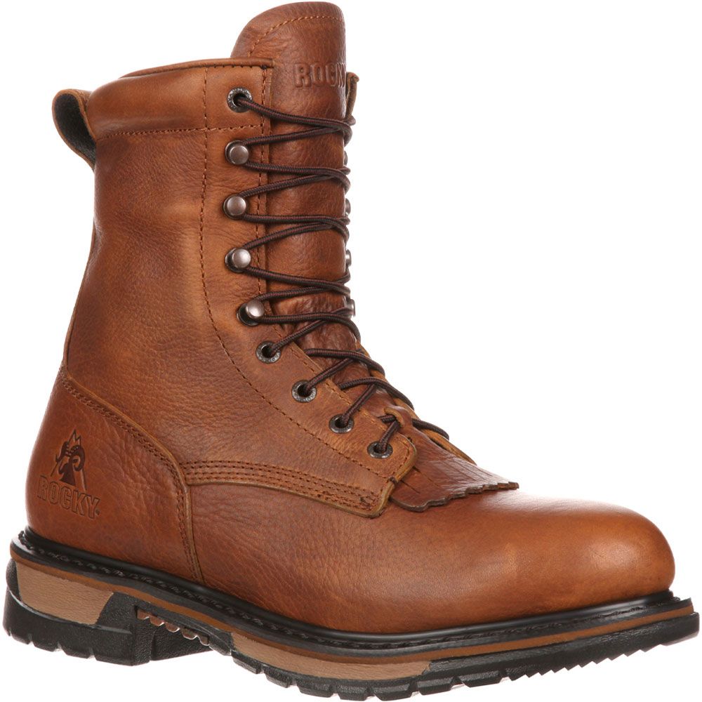 Rocky Ride Lacer Wp Western Non-Safety Toe Work Boots - Mens Tan Pitstop