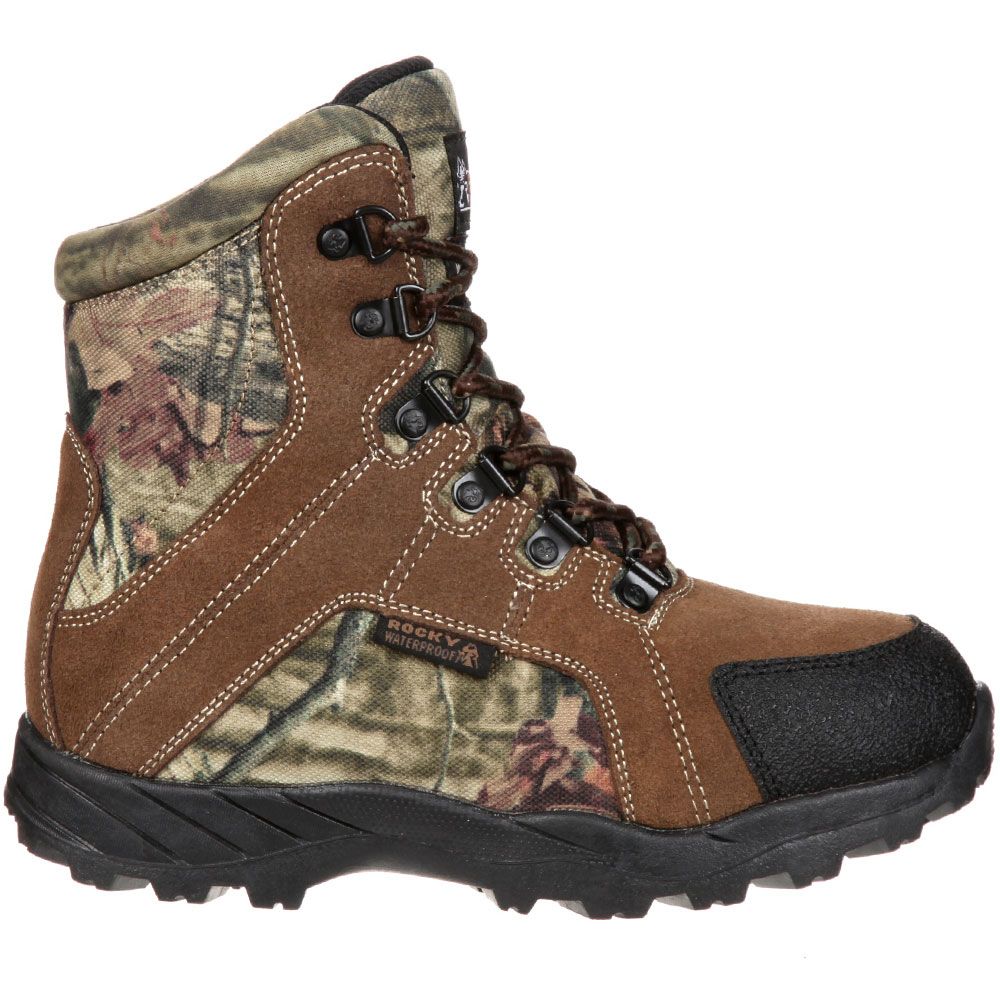 Rocky Hunting Wp Insulated Winter Boots - Boys Brown Mossy Oak Break Up Country Side View