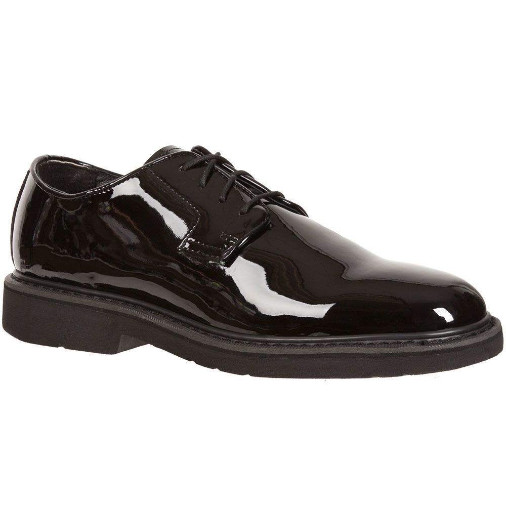 Rocky Gloss Leather Oxford Non-Safety Toe Work Shoes - Mens Black