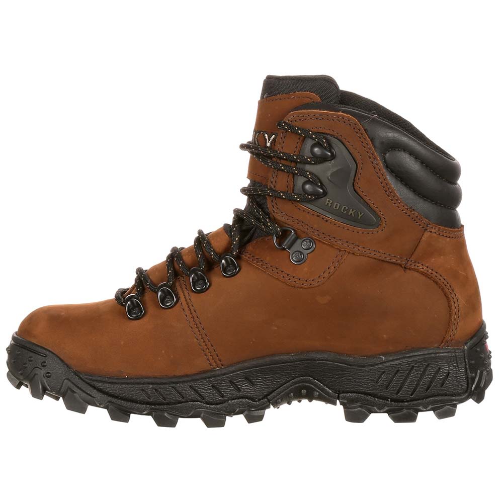 Rocky Creek Bottom Hiking Boots - Mens Brown Back View