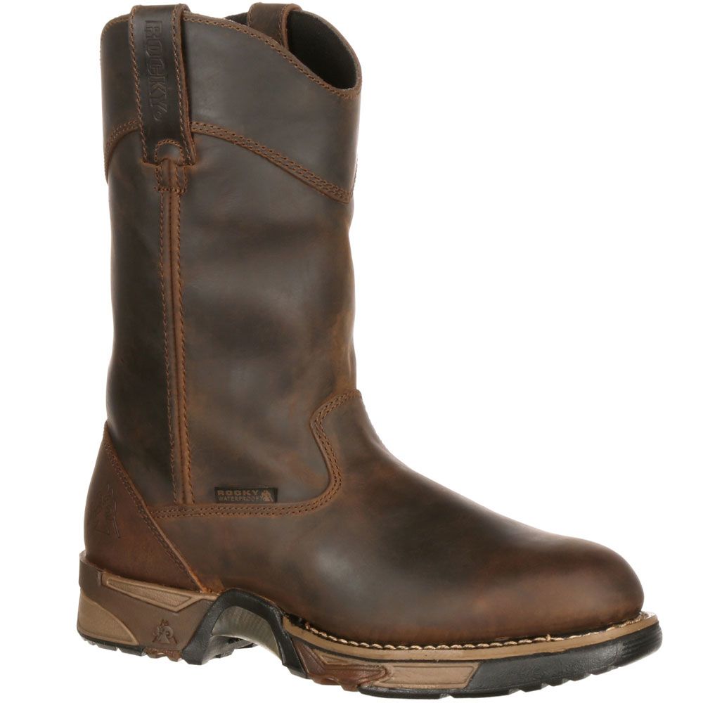 Rocky Aztec Wp 11in Po Non-Safety Toe Work Boots - Mens Brown