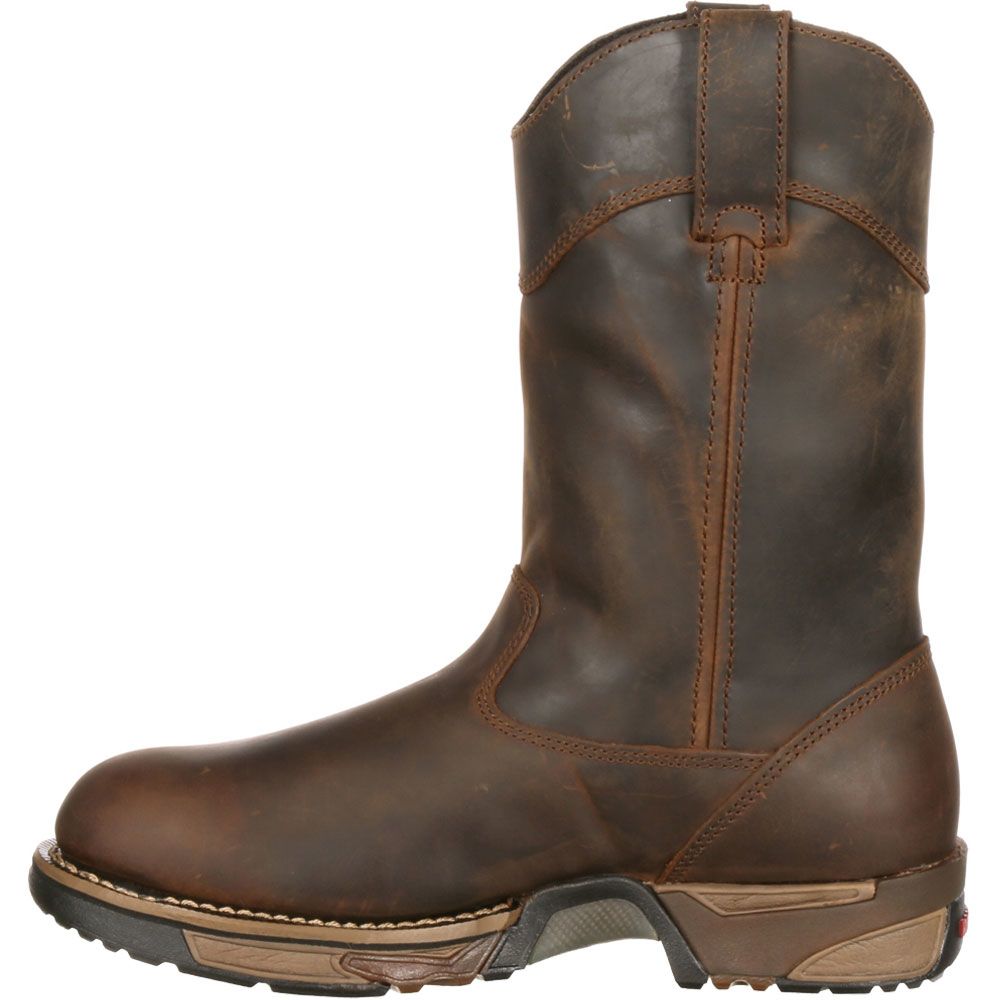 Rocky Aztec Wp 11in Po Non-Safety Toe Work Boots - Mens Brown Back View