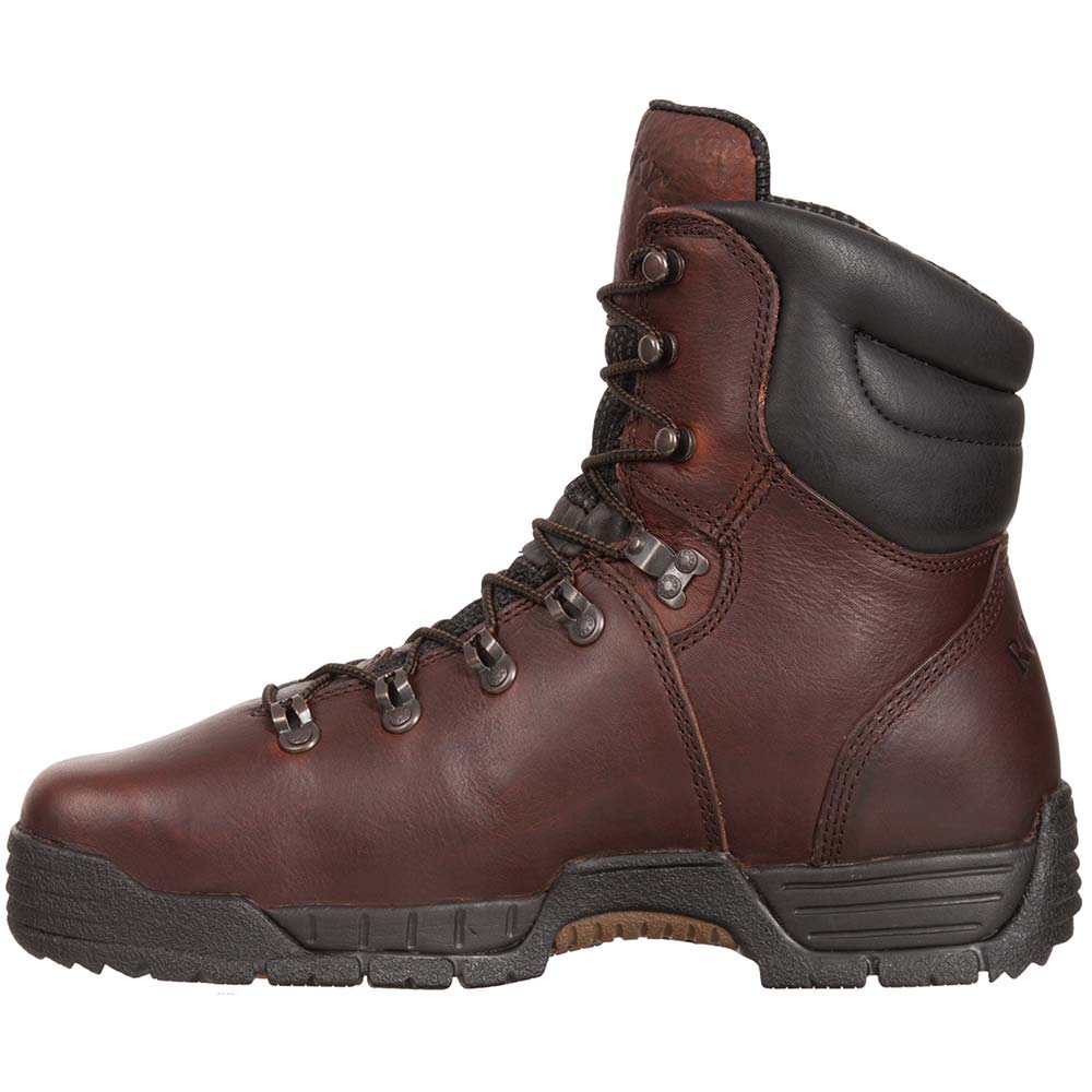 Rocky Mobilite Safety Toe Work Boots - Mens Dark Brown Back View