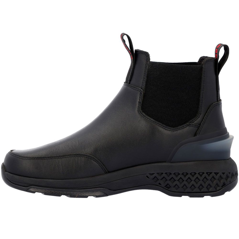 Rocky Code Red Station Non-Safety Toe Work Boots - Mens Black Back View