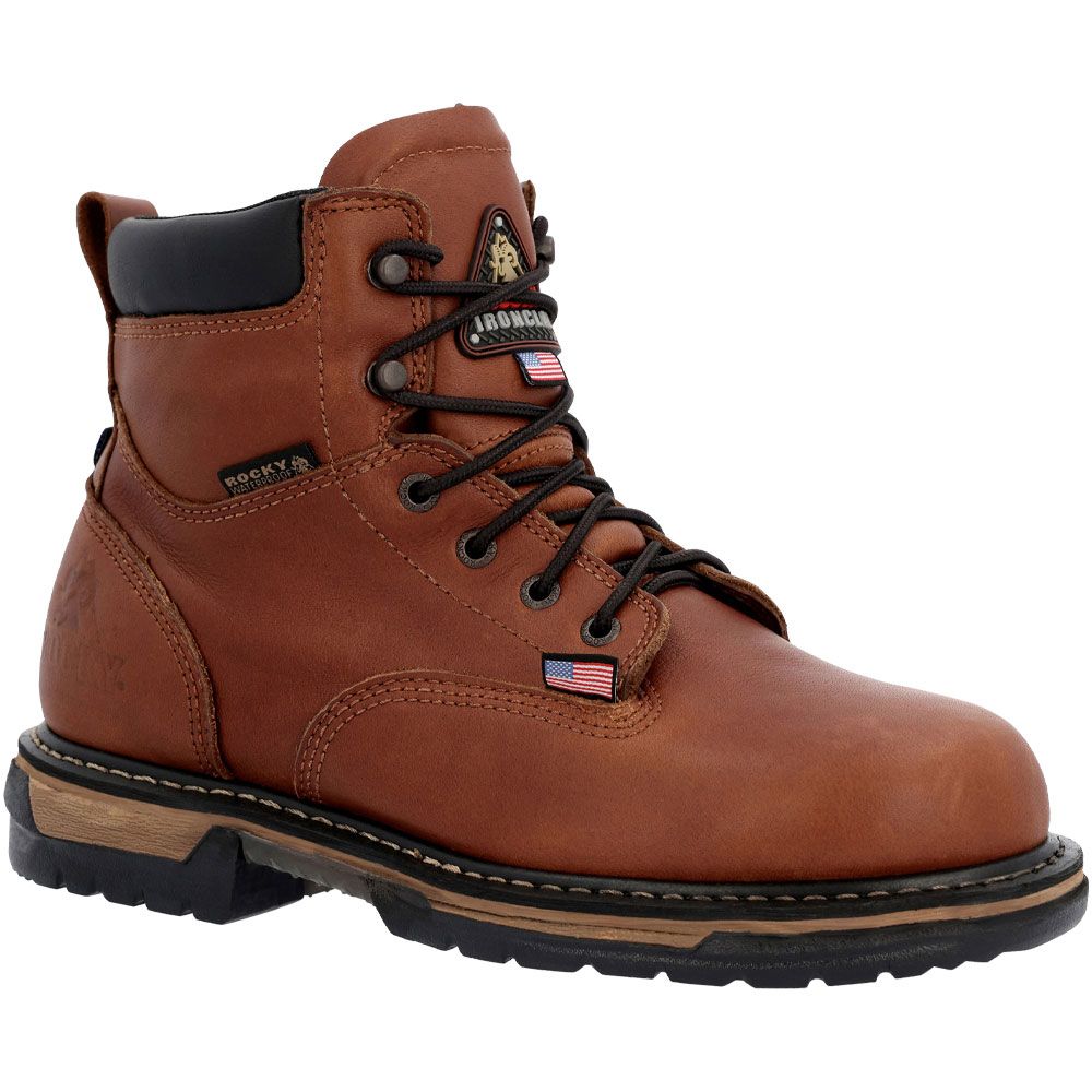 Rocky Ironclad RKK0361 Mens Non-Safety Toe Work Boots Brown