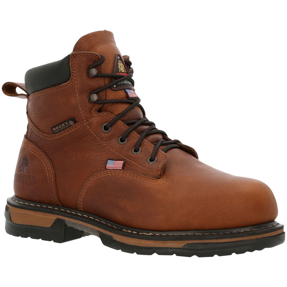 Rocky IronClad RKK0362 Mens Met Guard Safety Toe Work Boots Brown