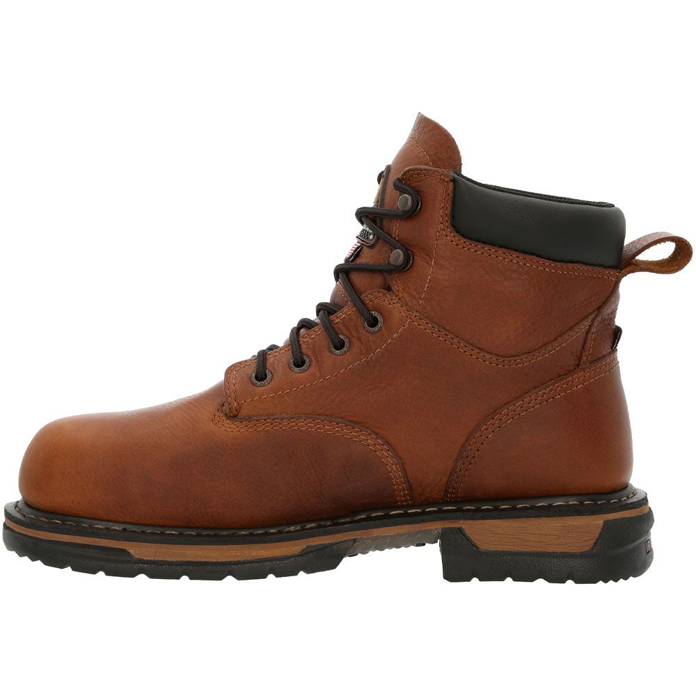 Rocky IronClad RKK0362 Mens Met Guard Safety Toe Work Boots Brown Back View
