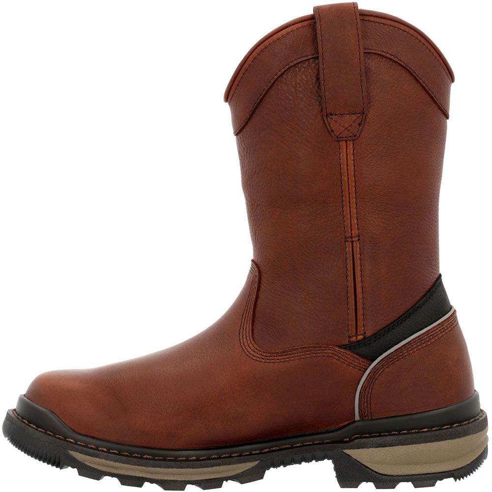 Rocky Rams Horn Rkk0387 Mens Non-Safety Toe Work Boots Brown Back View