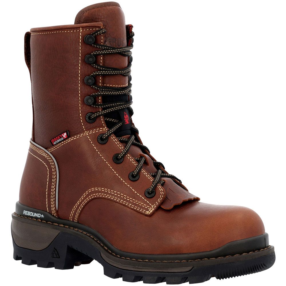 Rocky Rams Horn RKK0395 Non-Safety Toe Work Boots - Mens Brown