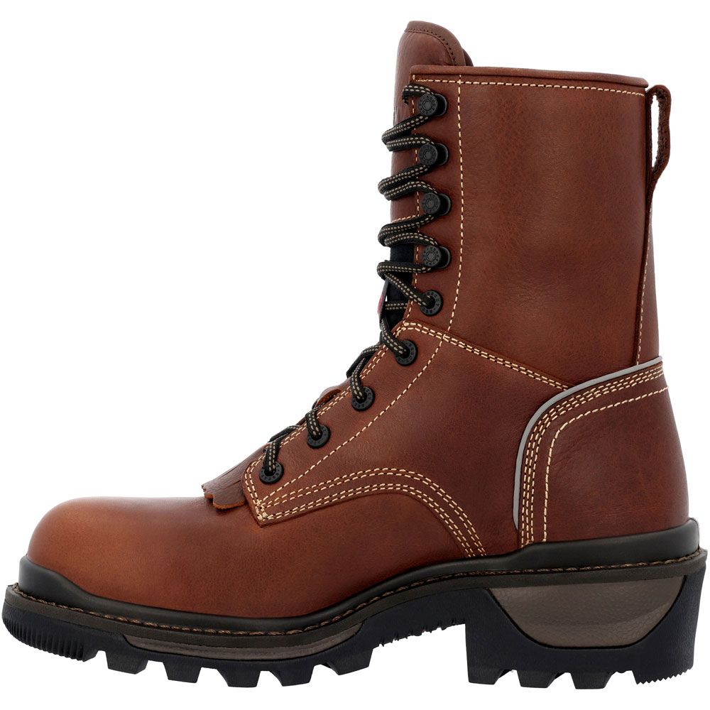 Rocky Rams Horn RKK0395 Non-Safety Toe Work Boots - Mens Brown Back View