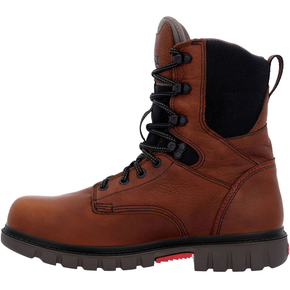 Rocky Rkk0403 Worksmart 8in Composite Toe Work Boots - Mens Brown Back View