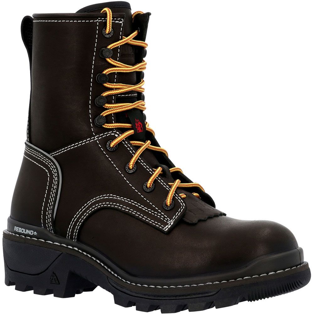 Rocky Rkk0439 Rams Horn Logger Composite Toe Work Boots - Mens Black