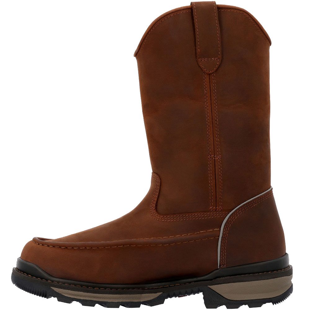 Rocky Rkk0441 Wp Pull On Non-Safety Toe Work Boots - Mens Brown Back View