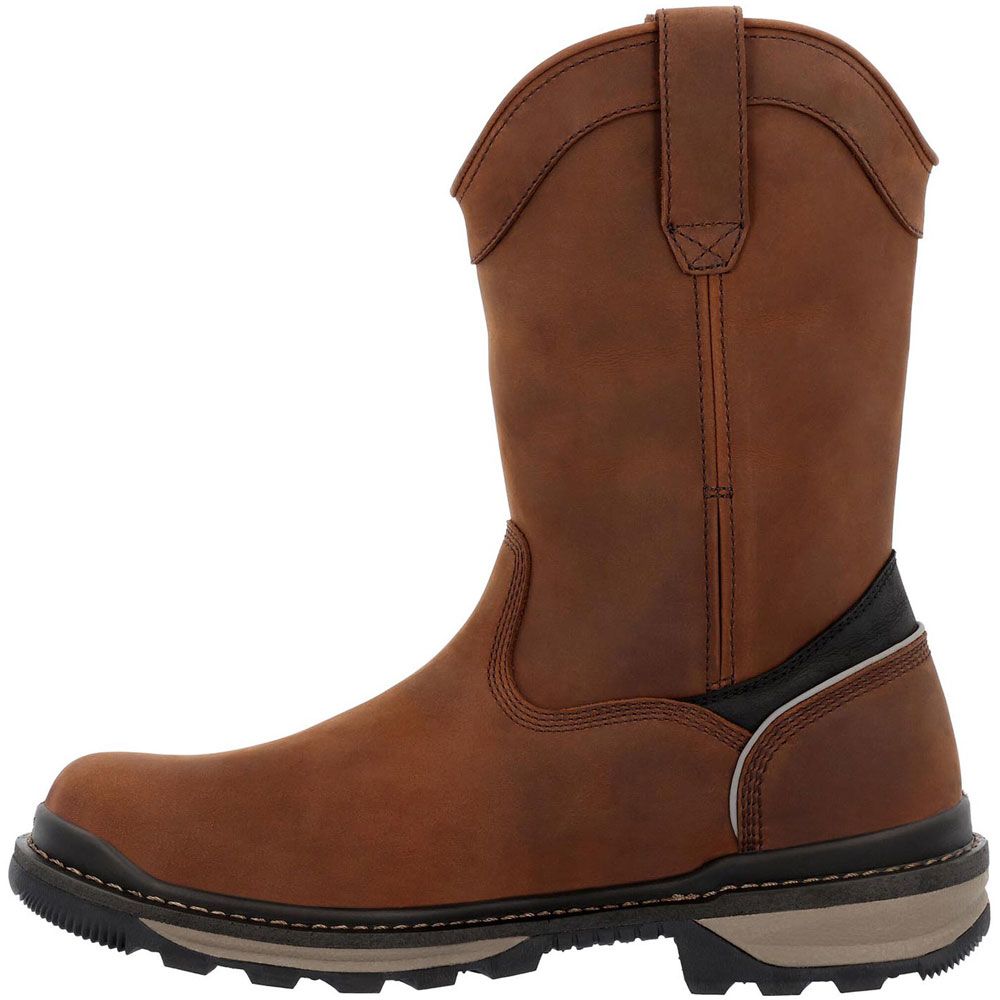 Rocky RKK0443 Rams Horn WP Composite Toe Work Boots - Mens Brown Back View