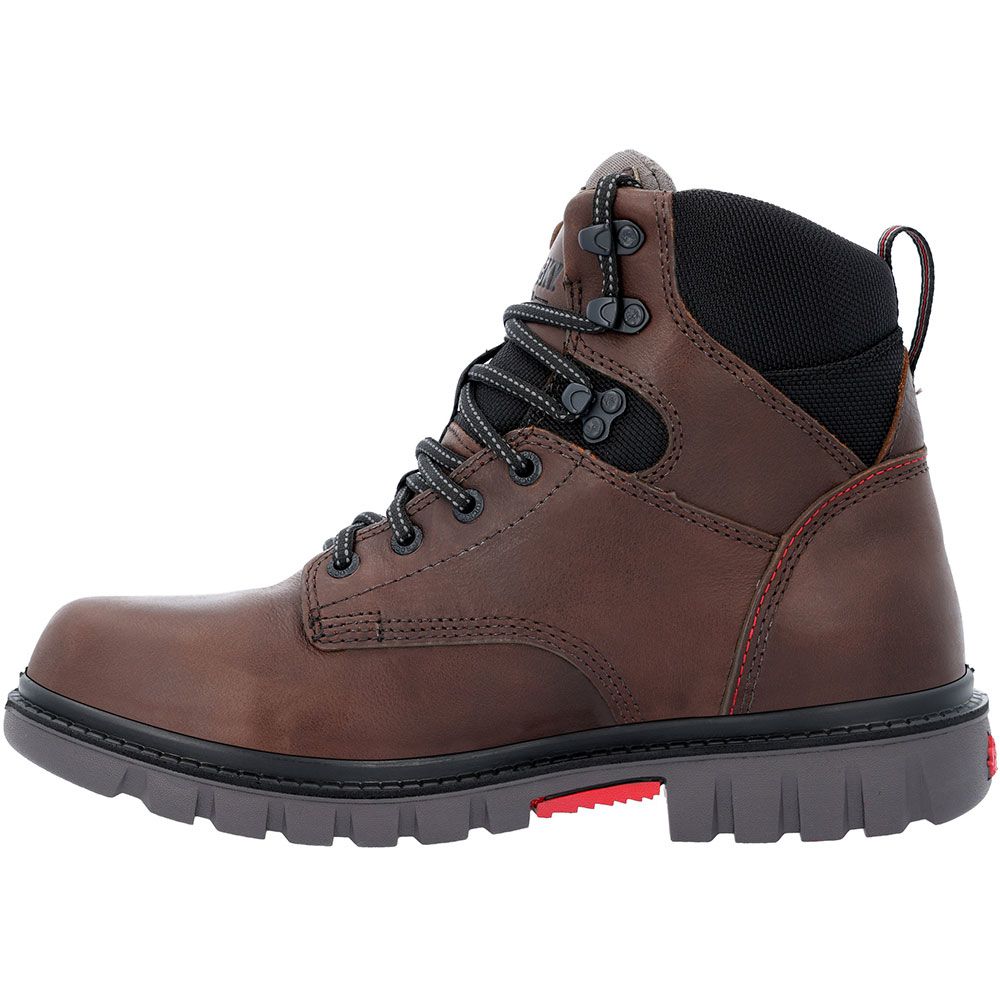 Rocky RKK0452 Worksmart USA WP Non-Safety Toe Work Boots - Mens Brown Back View