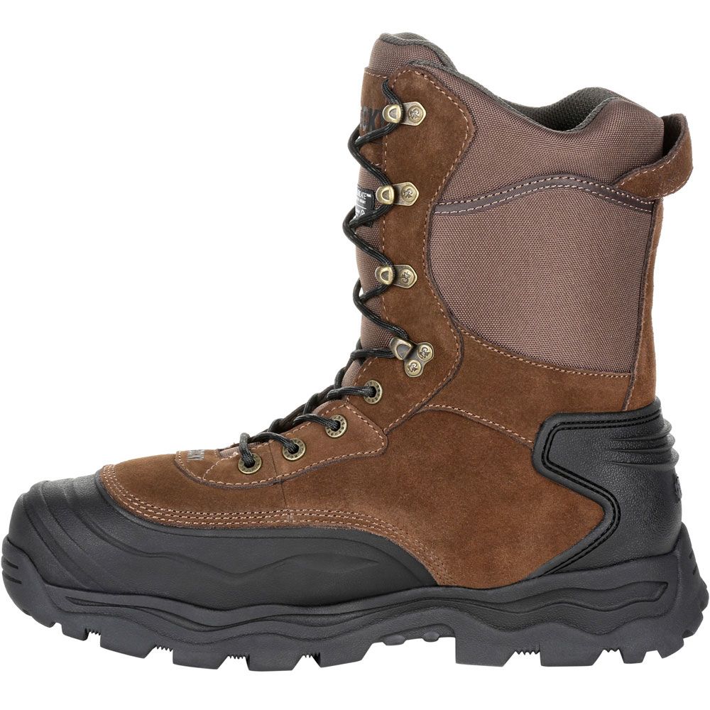 Rocky Multi-Trax 800G Rks0417 Mens Insulated Hunting Boots Brown Back View