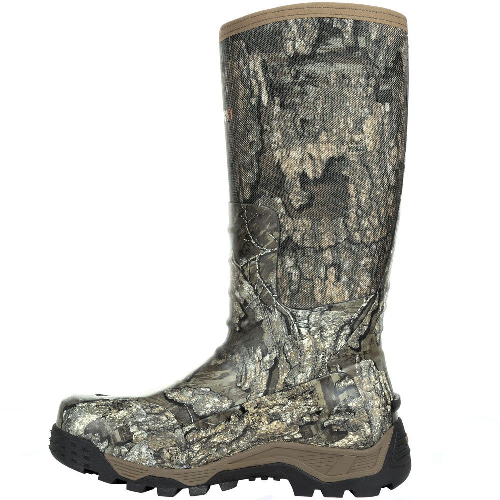 Rocky Sport Pro Rks0450 Mens Rubber Pull On Winter Boots Realtree Timber Camo Back View