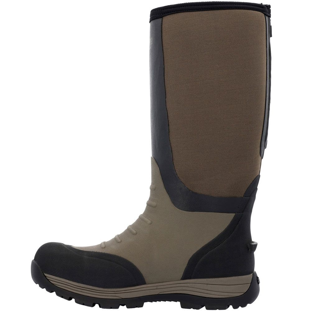 Rocky Stryker Clay RKS0602 Mens Rubber Boots Black Brown Back View