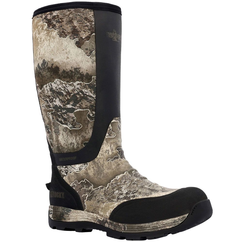 Rocky Stryker Realtree Excape RKS0603 Mens Rubber Boots Weathered Tan White