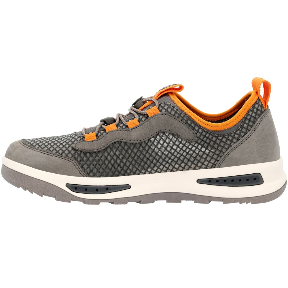 Rocky NoWake RKS0647 Outdoor Water Shoes - Mens Grey Orange Back View