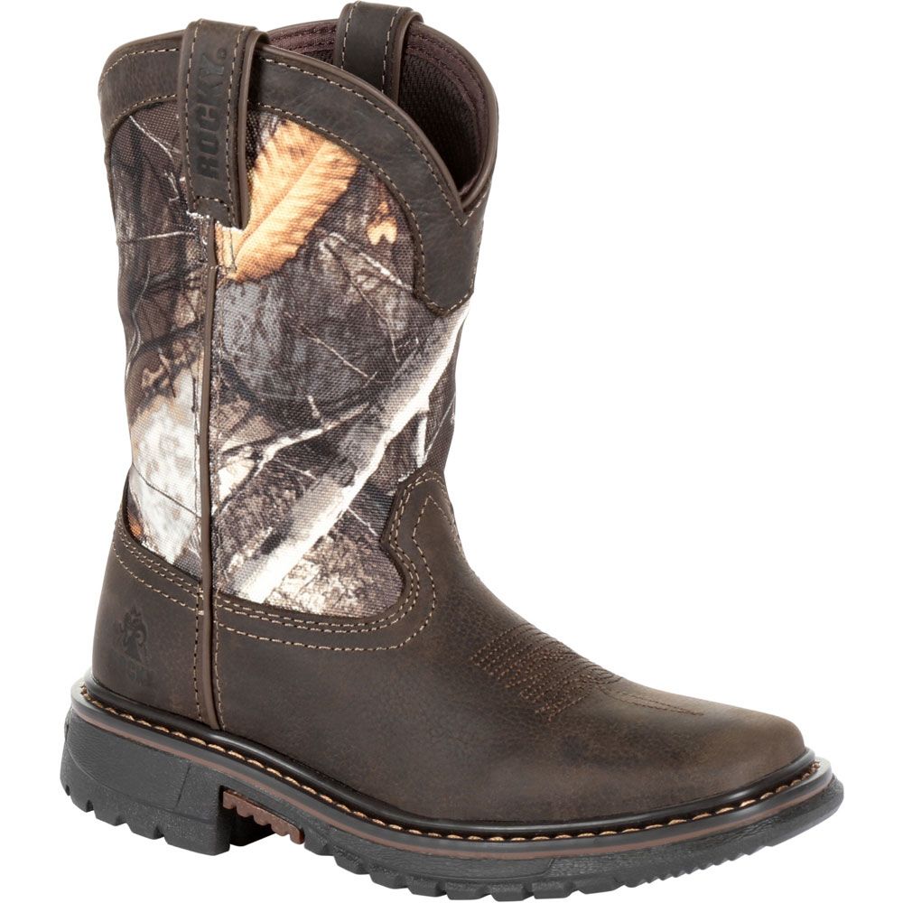 Rocky RKW0258C Western Boots - Boys | Girls Brown Realtree Camo