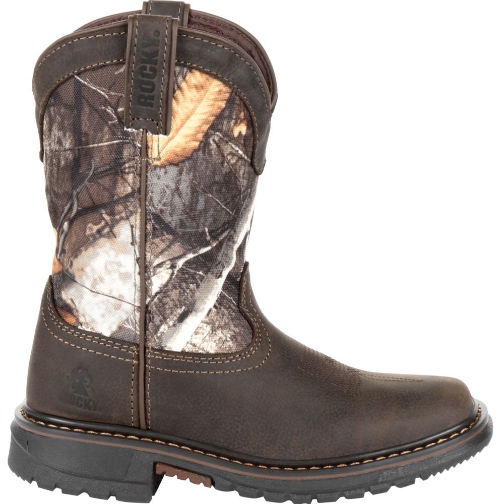 Rocky RKW0258C Western Boots - Boys | Girls Brown Realtree Camo Side View