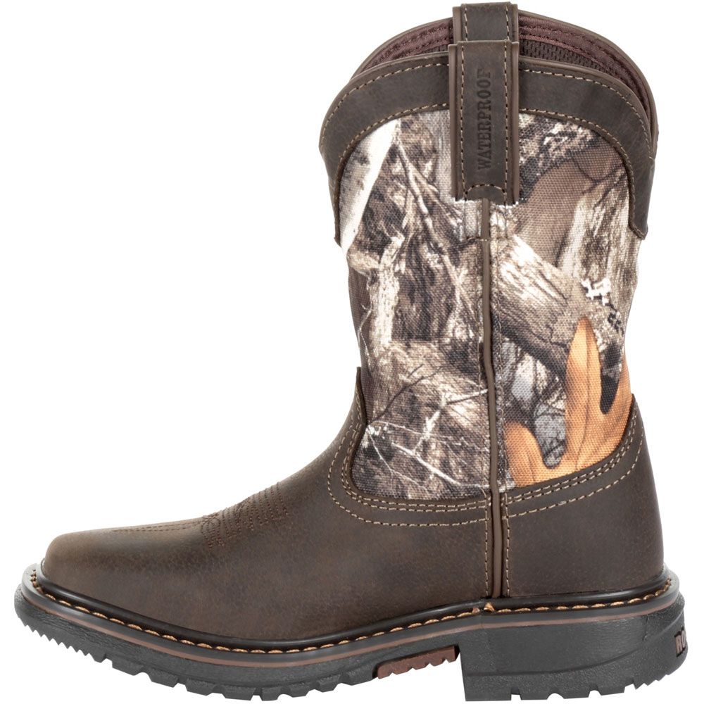 Rocky RKW0258C Western Boots - Boys | Girls Brown Realtree Camo Back View