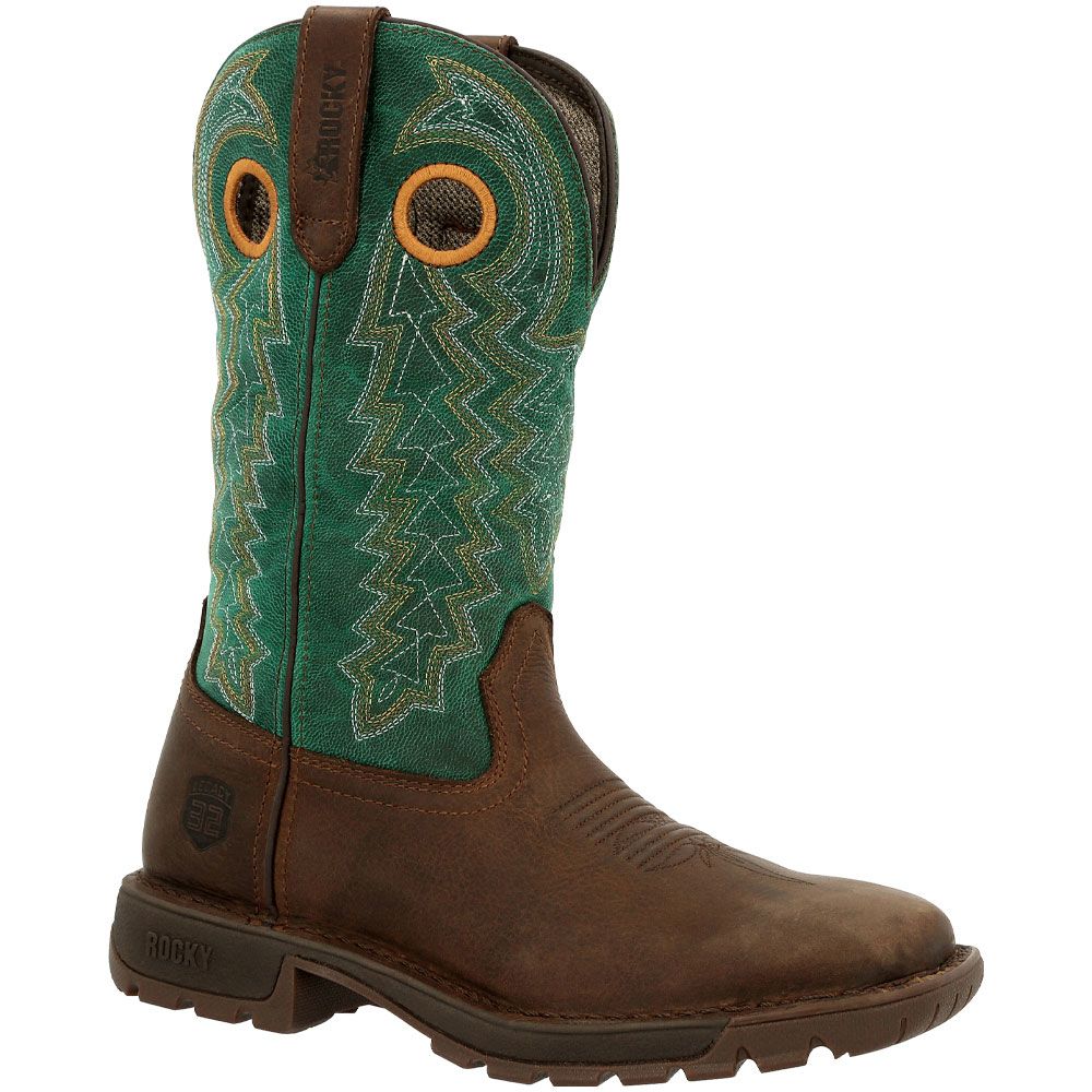 Rocky Legacy 32 RKW0342 Womens Western Boots Brown Teal