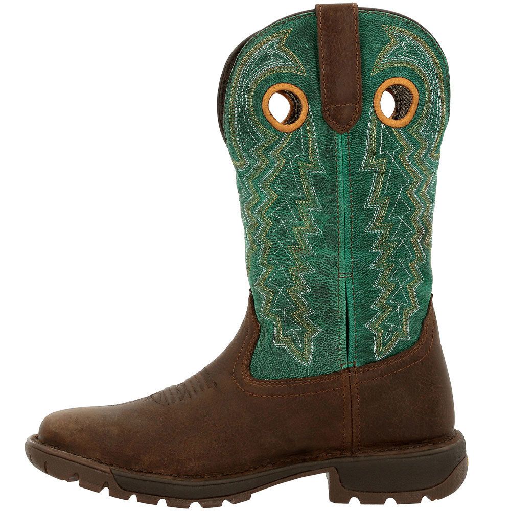Rocky Legacy 32 RKW0342 Womens Western Boots Brown Teal Back View