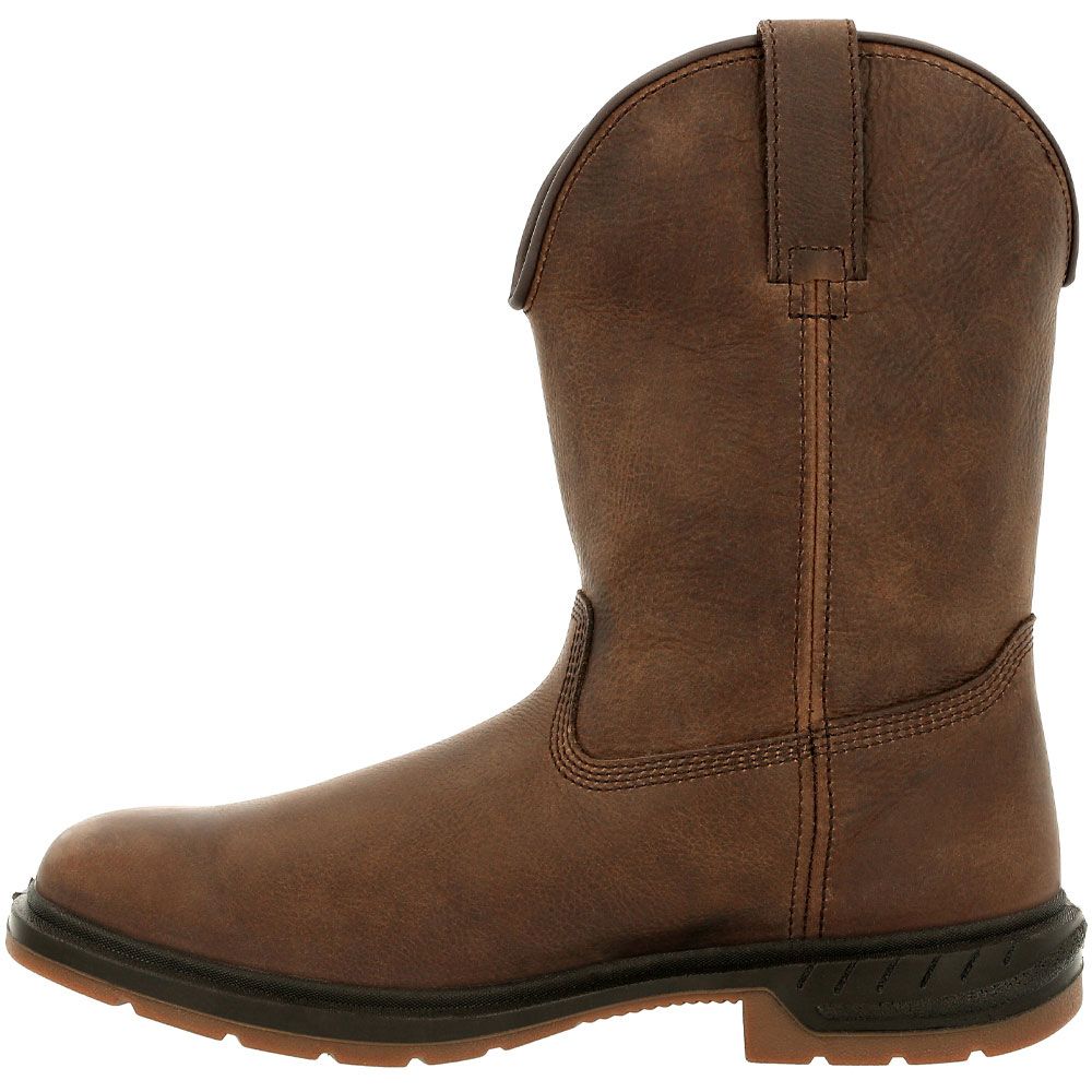 Rocky Worksmart RKW0346 Unlined Mens Western Boots Dark Brown Back View