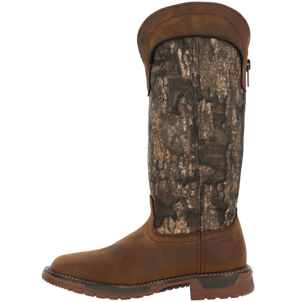 Rocky Original Ride FLX RKW0348 Mens Western Snake Boots Brown Camo Back View