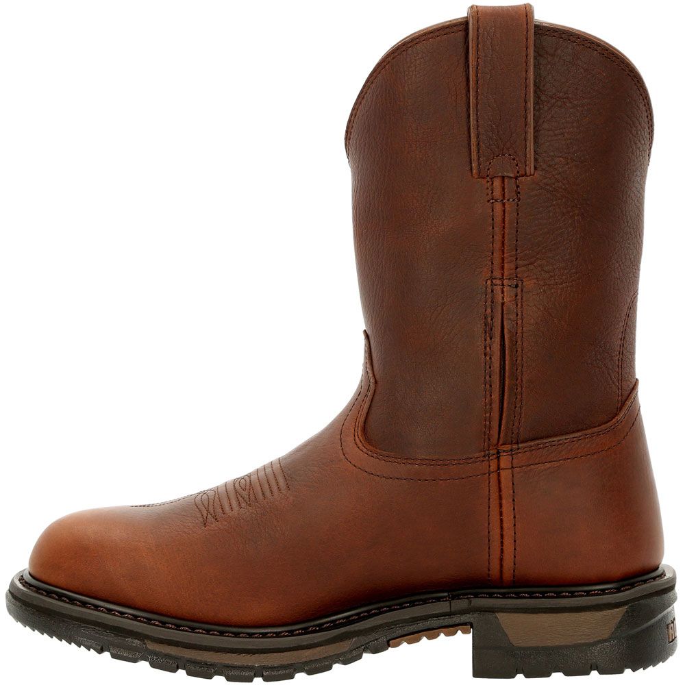 Rocky Original Ride RKW0349 Mens Unlined Western Boots Brown Back View