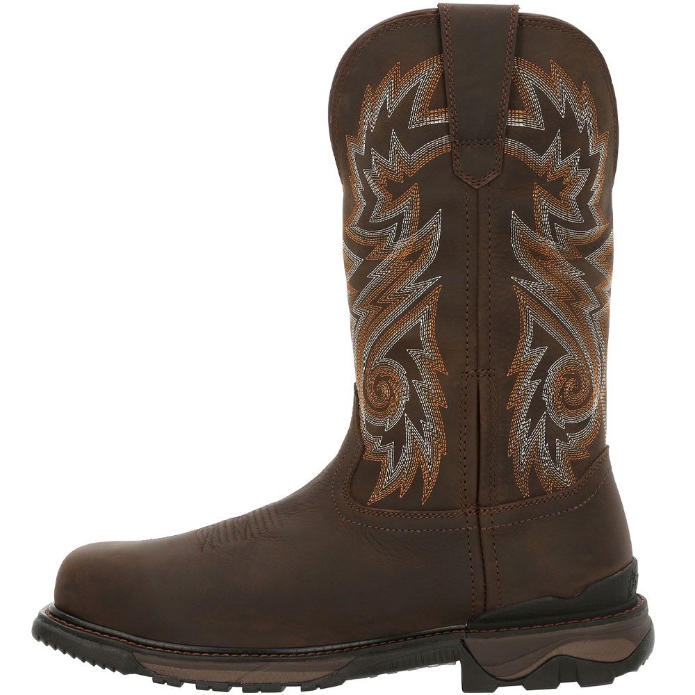 Rocky Rkw0353 Composite Toe Work Boots - Mens Brown Back View