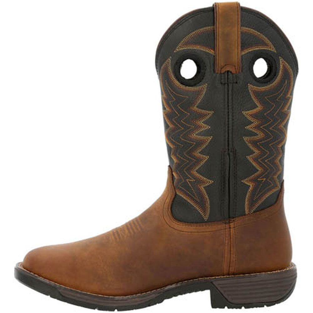 Rocky Rugged Trail RKW0368 Mens Safety Toe Work Boots Brown Back View