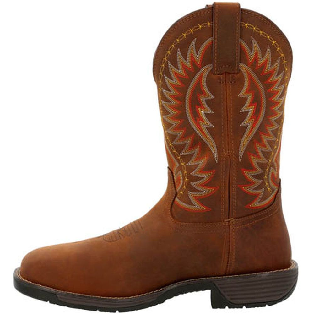 Rocky Rugged Trail RKW0370 Mens Western Boots Brown Back View
