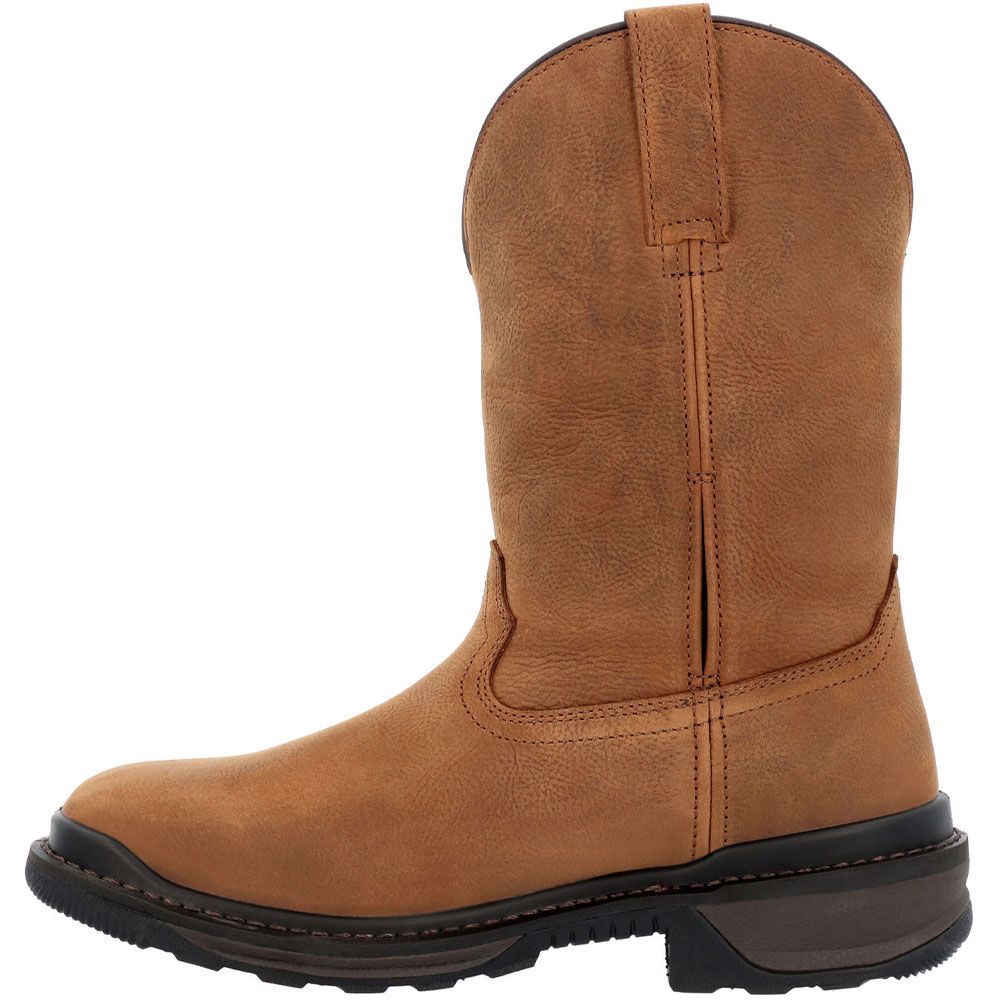 Rocky Rams Horn RKW0396 11" Men WP Comp Toe Work Boots Brown Back View