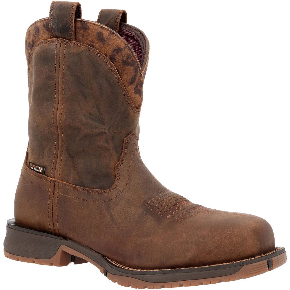 Rocky Rosemary RKW0401 8" Womens Western Comp Toe Work Boots Brown