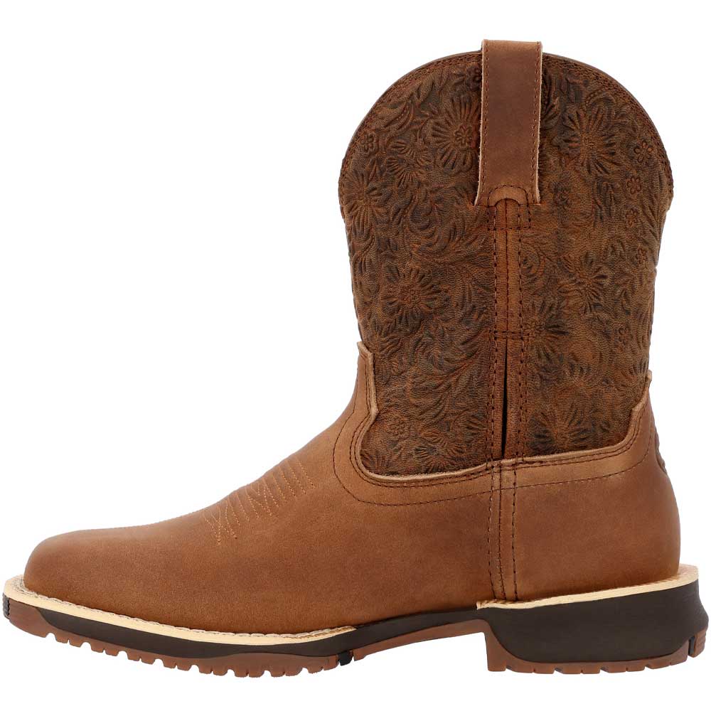 Rocky Rosemary RKW0413 WP Western Boots - Womens Brown Back View