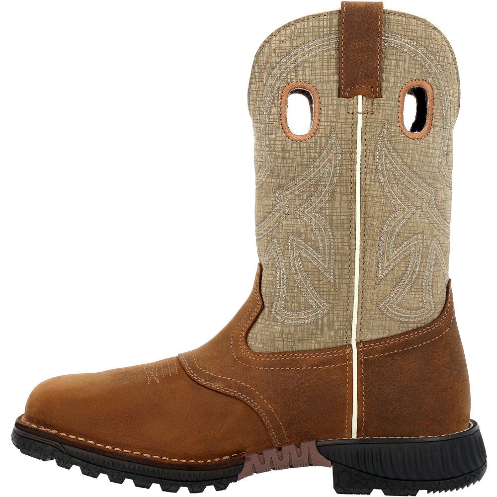 Rocky RKW0425 Hi-Wire Western Composite Toe Work Boots - Mens Brown Back View