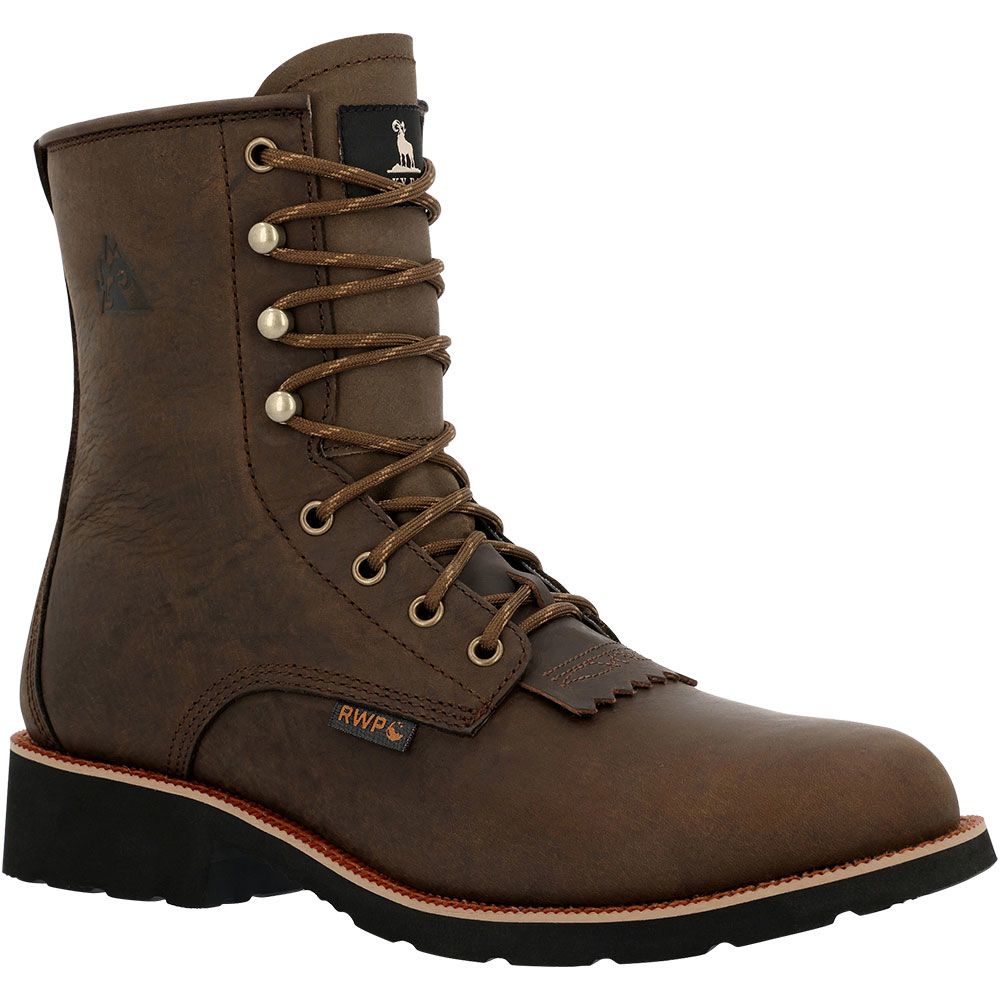 Rocky Monocrepe RKW0437 8" ST Western Safety Toe Work Boots - Mens Dark Brown