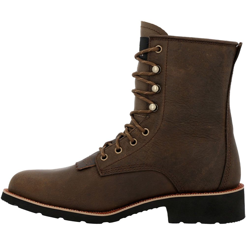 Rocky Monocrepe RKW0437 8" ST Western Safety Toe Work Boots - Mens Dark Brown Back View