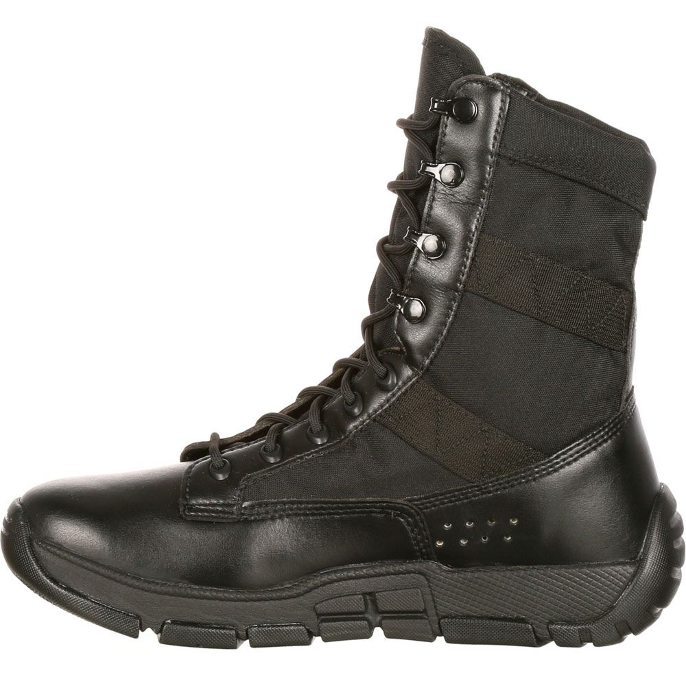 Rocky Ry008 Non-Safety Toe Work Boots - Mens Black Back View