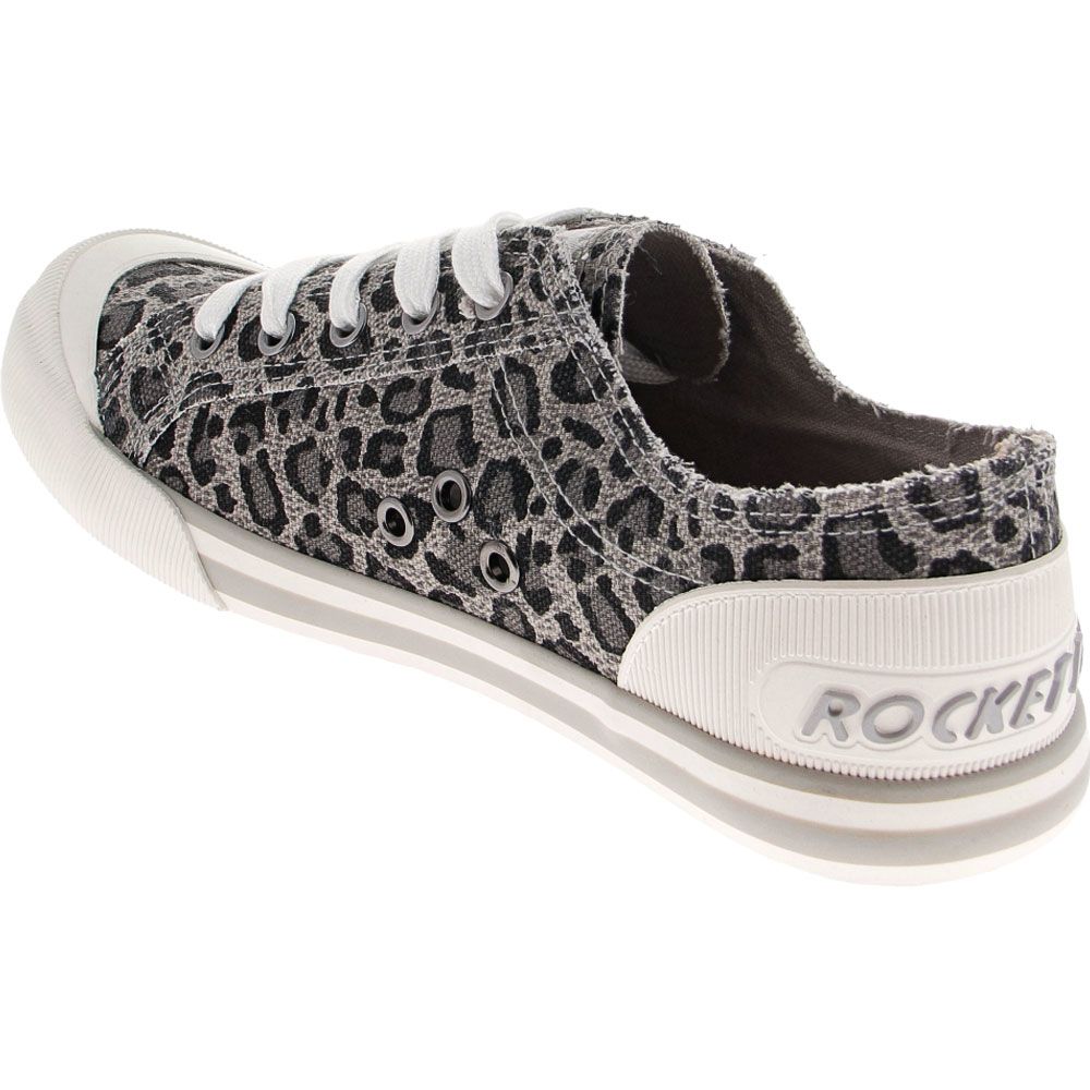 Rocket Dog Jazzin Lifestyle Shoes - Womens Grey Leopard Bounce Back View