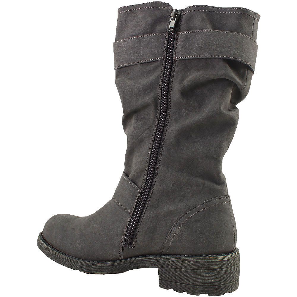 Rocket Dog Trumble Tall Dress Boots - Womens Charcoal Back View