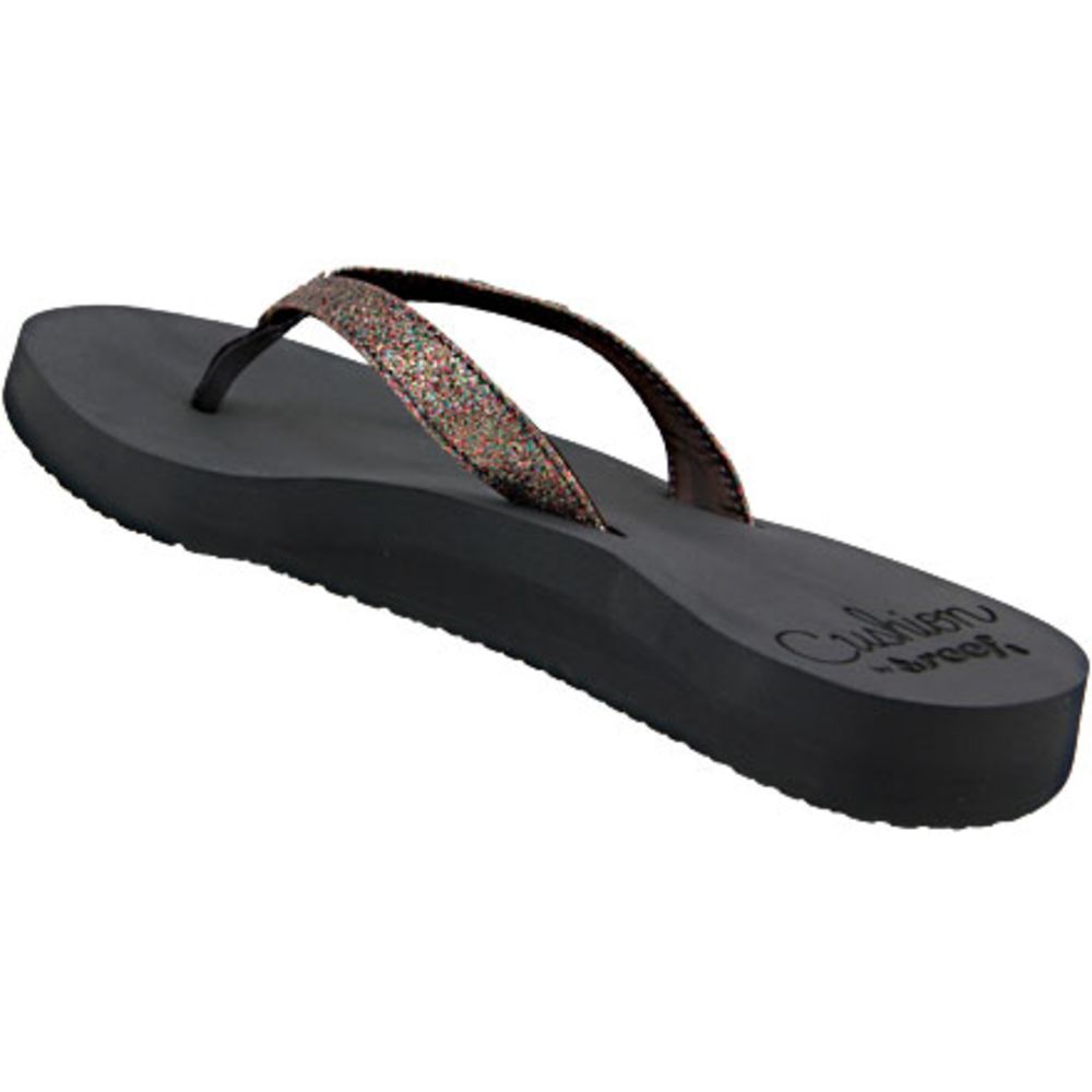 Reef Star Cushion Flip Flop Sandals - Womens Grey Multi Back View