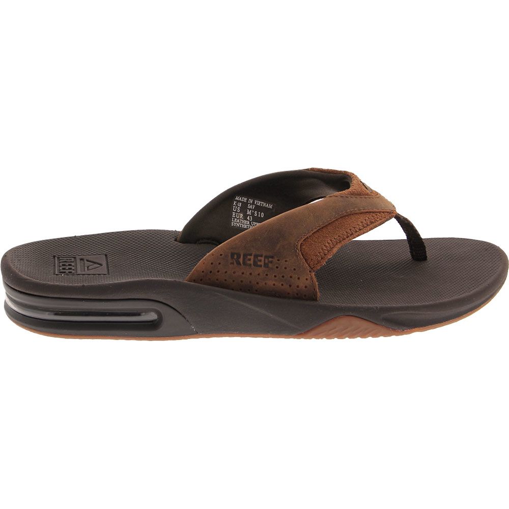 Reef Leather Fanning Mens Flops | Rogan's Shoes