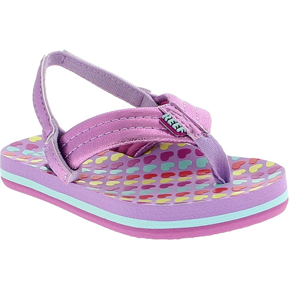 Reef Little Ahi Flip Flop Sandals - Boys | Girls Lavender Purple