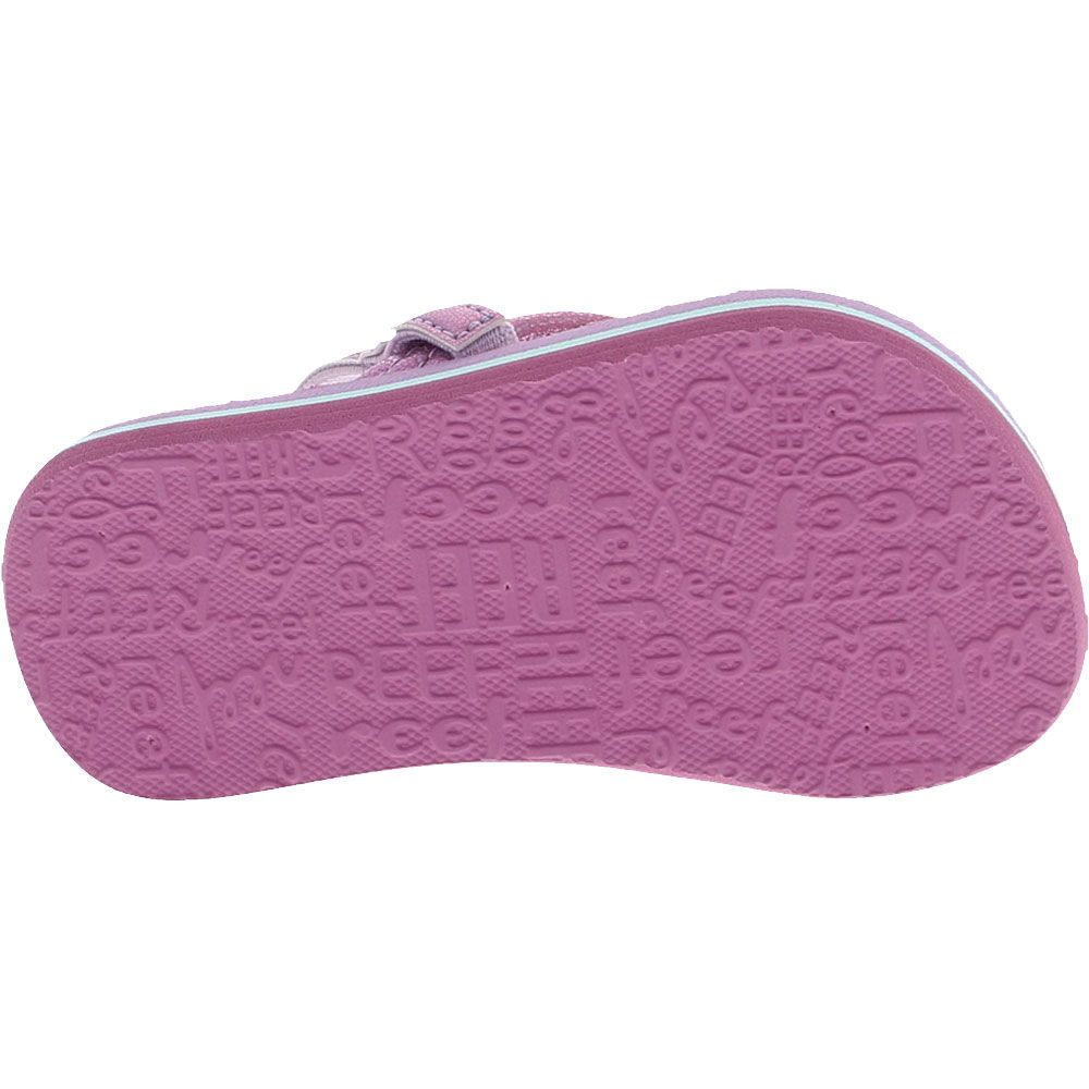 Reef Little Ahi Flip Flop Sandals - Boys | Girls Lavender Purple Sole View